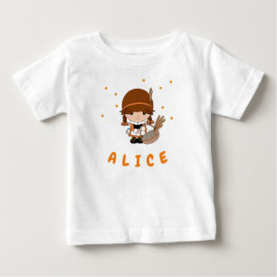 Camiseta Para Bebê Bonito Rapariga Rural Personalizada