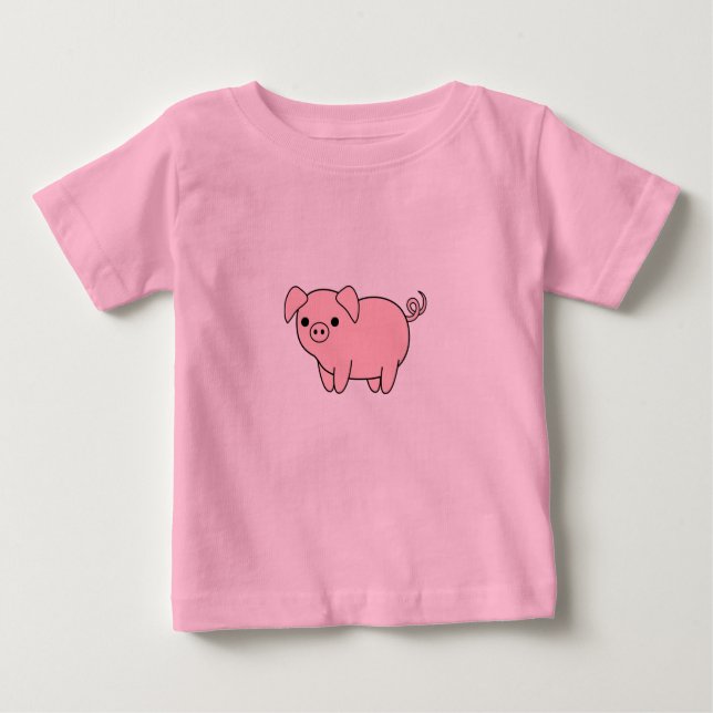 Camiseta Para Bebê bonito rosa (Frente)