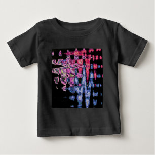 Camiseta Para Bebê Bonito roxo, Cinza de Cinza e Aquarela Preta