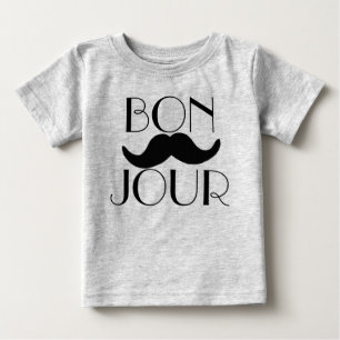 Camiseta Para Bebê BONJOUR Mustache