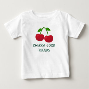 Camiseta Para Bebê Bons Amigos Cereja