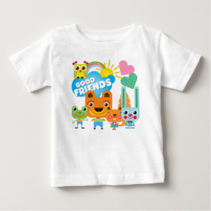Camiseta Para Bebê Bons amigos dos animais