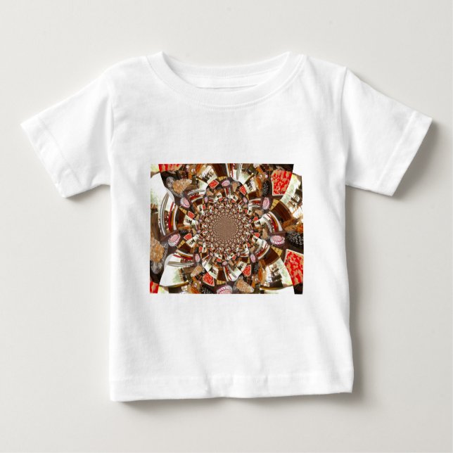 Camiseta Para Bebê Bons bolos e cisnes (Frente)