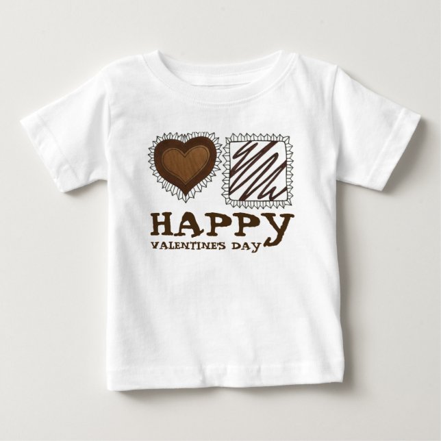 Camiseta Para Bebê Bons de chocolate de chocolate (Frente)