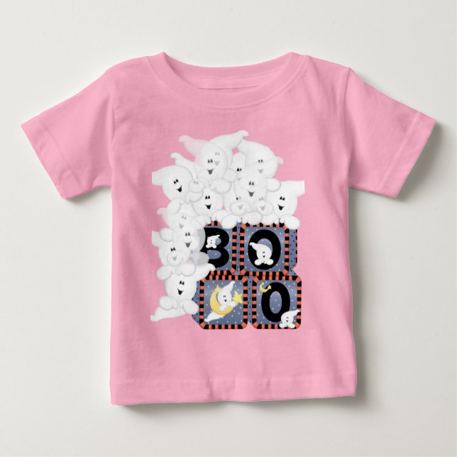 Camiseta Para Bebê Boo Baby Halloween (Frente)