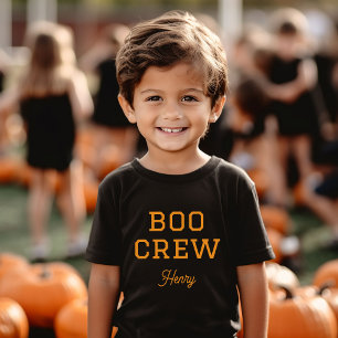 Camiseta Para Bebê Boo Crew Monograma Halloween