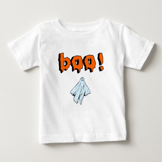 Camiseta Para Bebê Boo Cute Ghost (Frente)