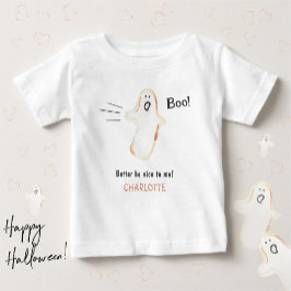 Camiseta Para Bebê Boo! Ghost Halloween bonito