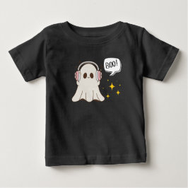 Camiseta Para Bebê Boo Ghost Musical Halloween