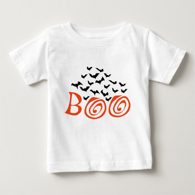 Camiseta Para Bebê Boo Halloween (Frente)