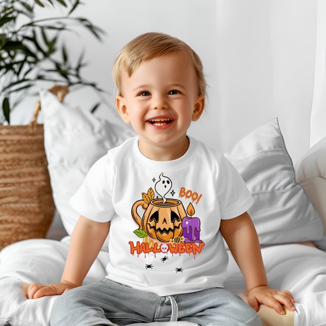 Camiseta Para Bebê Boo Halloween (Criador carregado)