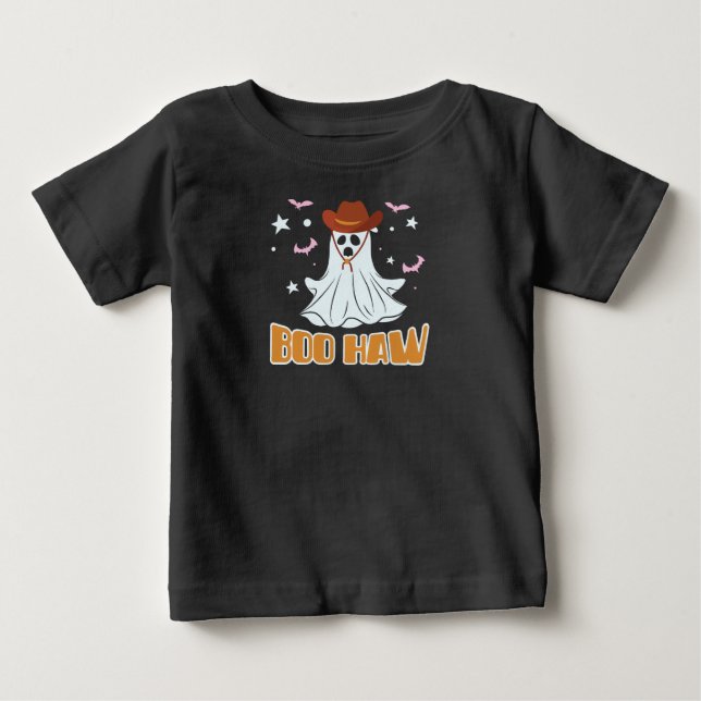 Camiseta Para Bebê Boo Haw, (Frente)