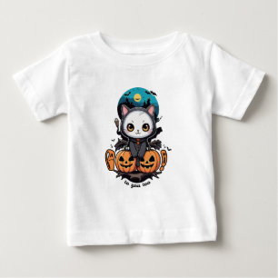 Camiseta Para Bebê Boo para você também Gatos de Gato Bonito e Pump