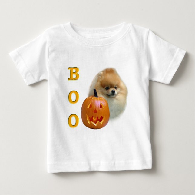 Camiseta Para Bebê Boo Pomerano (Frente)