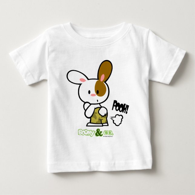 Camiseta Para Bebê Boony & Co. Boony Pooh White Criança Shirts (Frente)