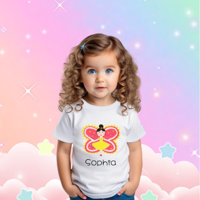 Camiseta Para Bebê Borboleta (Criador carregado)