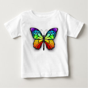 Camiseta Para Bebê Borboleta-arco-íris Monarca