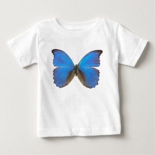 Camiseta Para Bebê Borboleta azul de Morpho