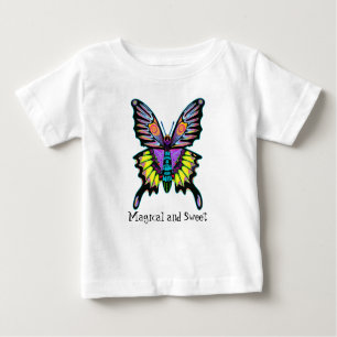 Camiseta Para Bebê Borboleta colorida