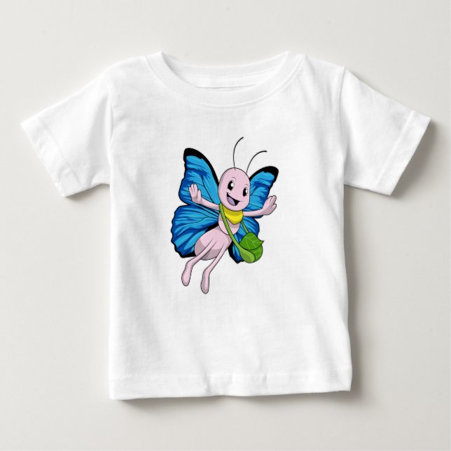 Camiseta Para Bebê Borboleta com Alça (Frente)