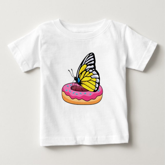 Camiseta Para Bebê Borboleta com Rosquinha (Frente)