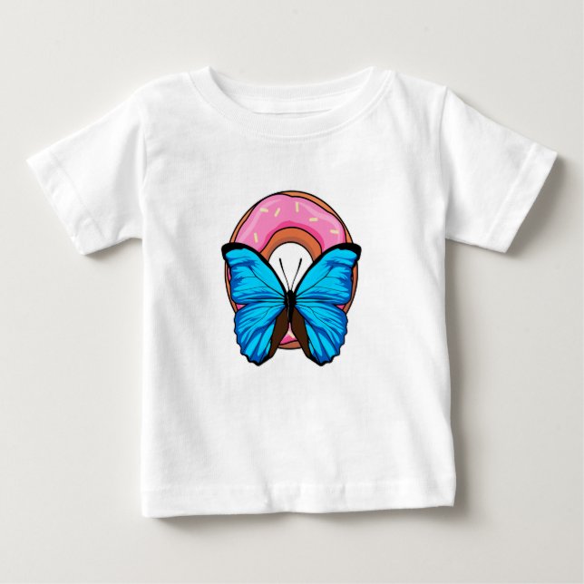 Camiseta Para Bebê Borboleta com Rosquinha (Frente)