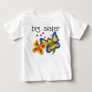 Camiseta Para Bebê Borboleta da irmã mais velha