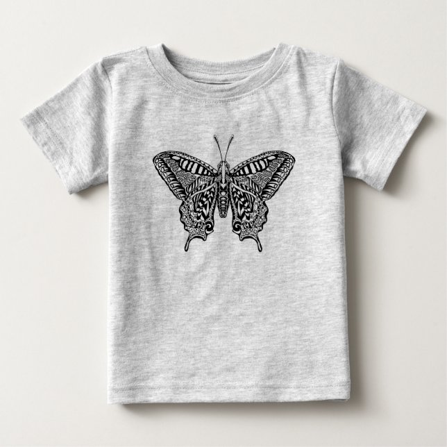 Camiseta Para Bebê Borboleta do estilo (Frente)