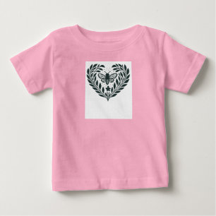 Camiseta Para Bebê Borboleta e Galhos