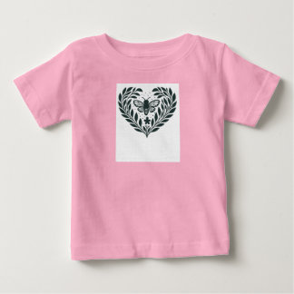 Camiseta Para Bebê Borboleta e Galhos