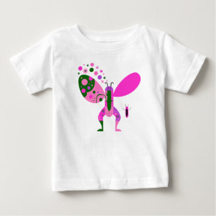 Camiseta Para Bebê Borboleta Feliz para Crianças
