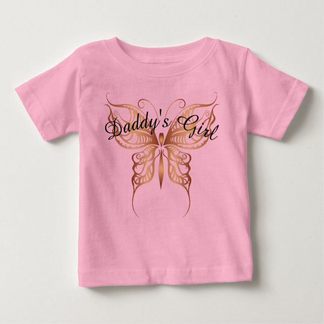 Camiseta Para Bebê Borboleta pai (Frente)