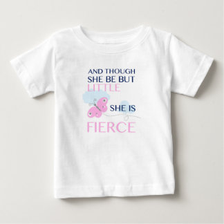 Camiseta Para Bebê Borboleta rosa - Ela é feroz