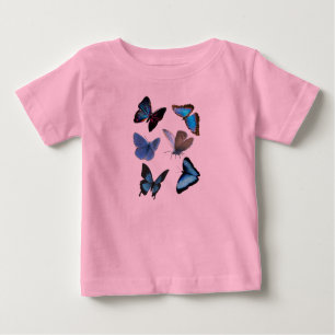 Camiseta Para Bebê Borboletas