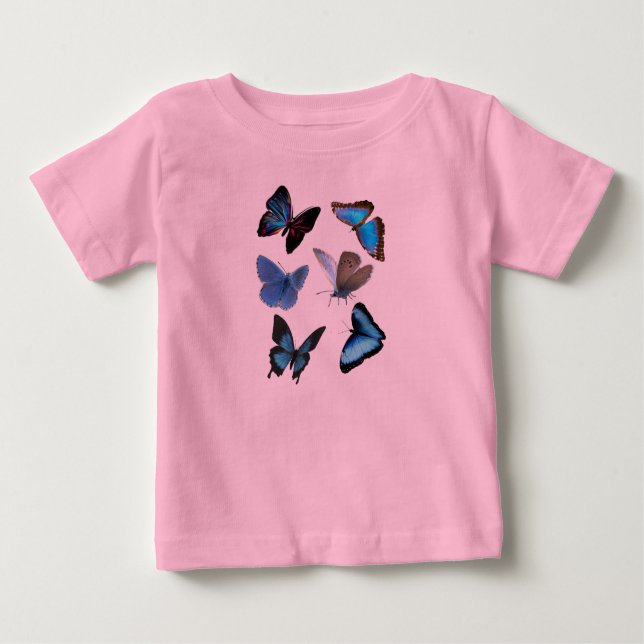 Camiseta Para Bebê Borboletas (Frente)