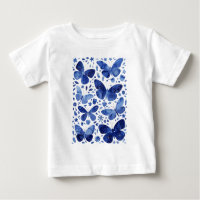 Borboletas Aquarela Azul