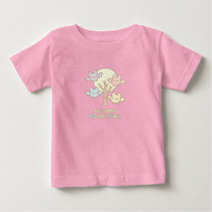 Camiseta Para Bebê Borboletas de Outono – Morcegos Pastel Encantados