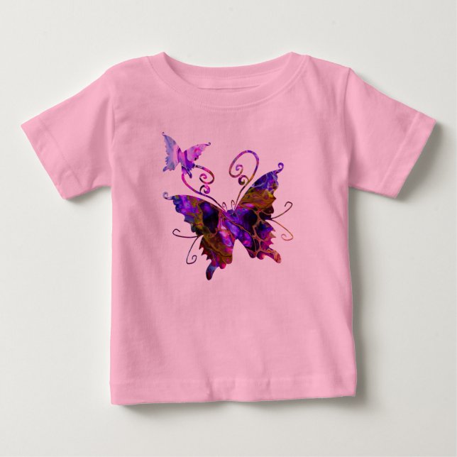 Camiseta Para Bebê Borboletas Fantasia (Frente)
