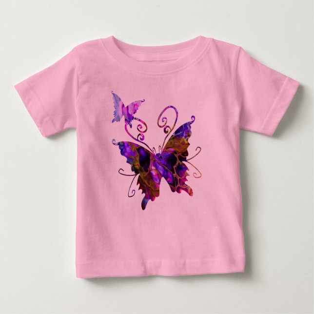Camiseta Para Bebê Borboletas Fantásticas (Frente)