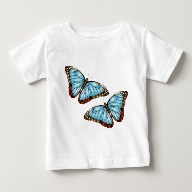 Camiseta Para Bebê Borboletas Selvagens (Frente)