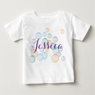 Camiseta Para Bebê Borbulha a camisa, personaliza com seu nome