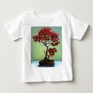Camiseta Para Bebê Bordo japonês