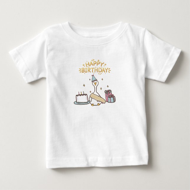 Camiseta Para Bebê Born For Birthday Vibes (Frente)