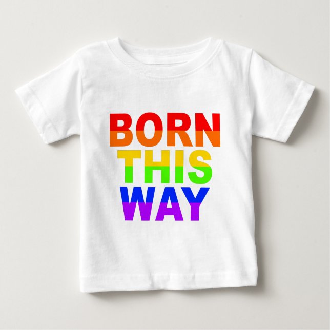 Camiseta Para Bebê born-this-way_gay.png (Frente)