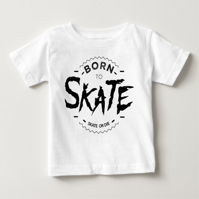 Camiseta Para Bebê Born to skate (Frente)