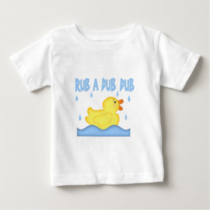 Camiseta Para Bebê Borracha Amarela Ducky Rub A Dub