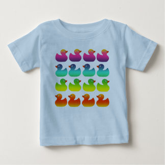 Camiseta Para Bebê Borracha Duckies do arco-íris