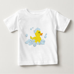 Camiseta Para Bebê Borracha Ducky em Bolhas