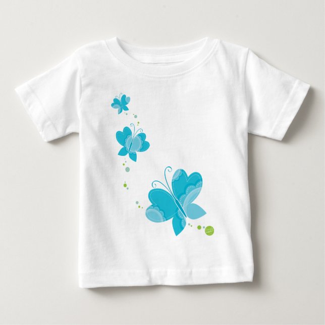 Camiseta Para Bebê BORRACHAS FLUTTERBY: séries de três 2 (Frente)