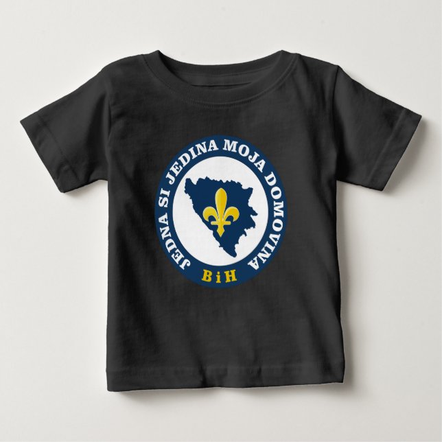 Camiseta Para Bebê Bósnio Lily (Frente)
